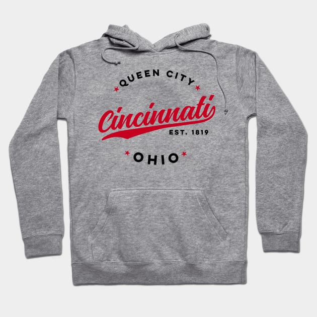 Vintage Cincinnati Ohio Queen City USA Hoodie by DetourShirts